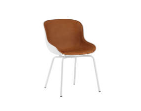 Čalúnená jedálenská stolička Hyg Chair Steel, white/ultra leather