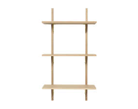 Polica Sector Shelf S/L, natural oak/brass