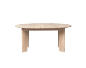 Jedálenský stôl Bevel Extendable Ø117 - 167 cm, white oiled oak