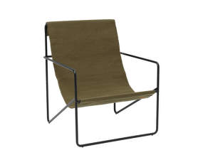 Kreslo Desert Lounge Chair, black/olive