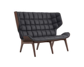 Sofa Mammoth, dark stained oak / Dunes Leather - Anthracite 21003
