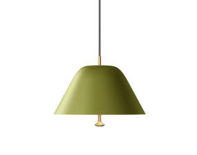 Závesné svietidlo Levitate 28, sage green / brass