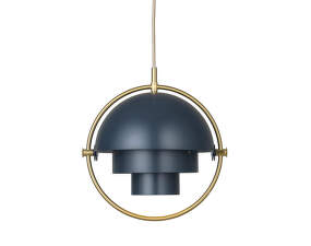 Závesná lampa Multi-Lite Small, midnight blue/brass