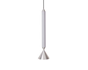 Závesná lampa Apollo 39, light grey/polished aluminium