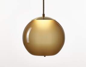 Závesné svietidlo Knot Sfera PC1016, smoke brown / brass