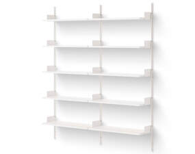 Policová zostava Library Shelf 1900, white/white