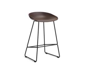 Barová stolička AAS 38 Low Black Powder Coated Steel, raisin
