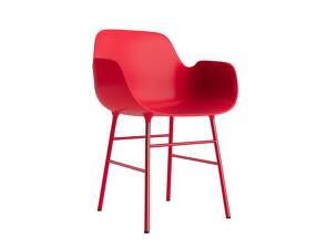 Stolička Form s podpierkami rúk, bright red/bright red