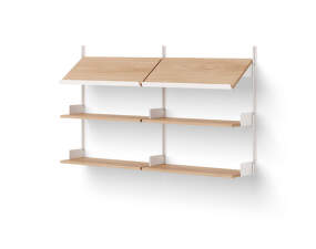 Policová zostava Office Shelf, oak/white