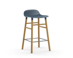 Barová stolička Form 65 cm, blue/oak