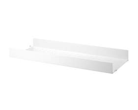 Polica String Metal Shelf High Edge 78 x 30, white