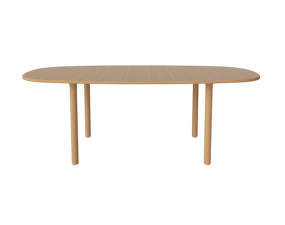 Rozkladací stôl Yacht round legs, oak veneer/oak