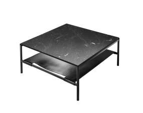 Konferenčný stolík Mies, black marble/black leather