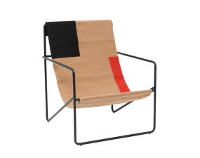 Kreslo Desert Lounge Chair, black/block