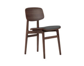 Čalúnená jedálenská stolička NY11, dark smoked oak / ultra leather Black 41599