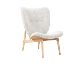 Kreslo Elephant, natural oak / Sheepskin - Off White