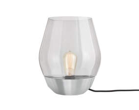 Stolná lampa Bowl Table Lamp. stainless steel / light smoked glass