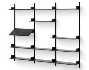 Policová zostava Display Shelf, black ash/black