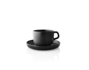 Hrnček s podšálkou Nordic Kitchen Cup 20 cl with Saucer, black