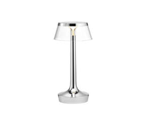 Prenosná lampa Bon Jour Unplugged, chrome/transparent