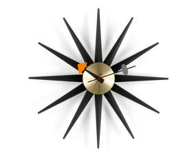 Hodiny Sunburst Clock, black/brass