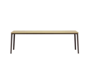 Jedálenský stôl Plate 100x240, natural oak table top/chocolate base