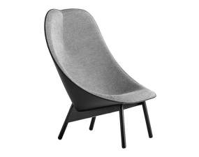 Kreslo Uchiwa, black solid oak, Steelcut Trio 124/Sierra SI1001