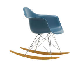 Hojdacie kreslo Eames Chair RAR, golden maple/sea blue