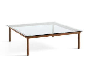 Konferenčný stolík Kofi 120x120, walnut/clear