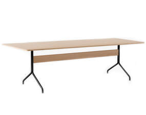 Jedálenský stôl Pavilion AV24, clear laquered oak / black base