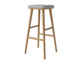 Barová stolička Flor 77cm, oiled oak/light grey