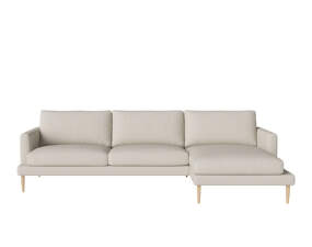 Pohovka Veneda 3,5-miestna w. chaise longue right, white pigmented oiled oak/Ascot beige