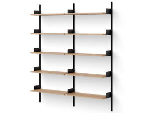 Policová zostava Library Shelf 1900, oak/black