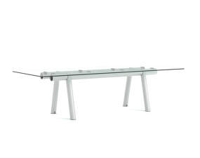 Stôl Boa 280x110x75 cm, metallic grey / clear glass