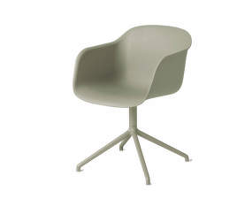 Stolička Fiber Arm Chair, swivel base, dusty green