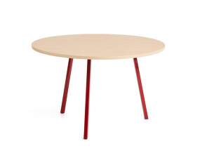 Jedálenský stôl Loop Stand Table Round Ø120, oak/maroon red