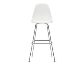 Barová stolička Eames Plastic High, white/chrome