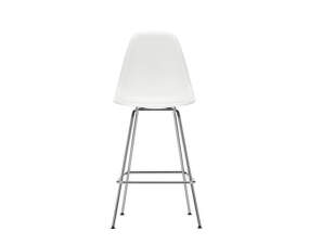 Barová stolička Eames Plastic Low, white/chrome