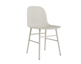 Stolička Form, light grey/steel