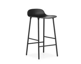 Barová stolička Form 65 cm, black/steel