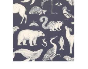 Tapeta Katie Scott Animals, dark blue