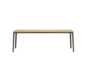 Jedálenský stôl Plate 100x220, natural oak table top/chocolate base