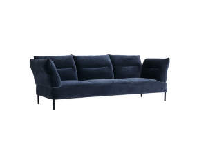 3-miestna pohovka Pandarine, reclining armrest, lola navy / black stained solid oak