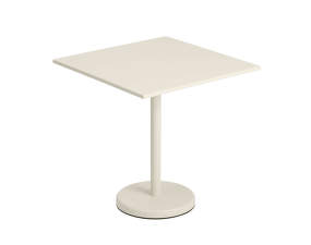 Stolík Linear Steel Café Table 70x70, off-white