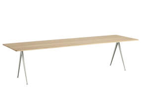 Jedálenský stôl Pyramid Table 02, 300 x 85 x 74 cm, beige powder coated steel / matt lacquered solid oak