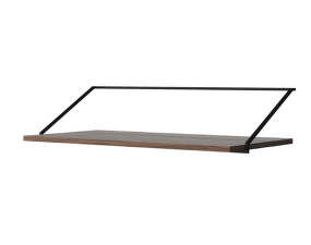 Pracovný stôl Rail desk, black steel / dark stained oak