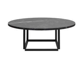 Konferenčný stolík Florence Coffee Table Ø90, black Marquina marble / black