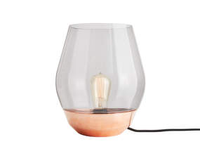 Stolná lampa Bowl Table Lamp, raw copper / light smoked glass