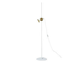 Stojacia lampa Blend, traffic white/brass