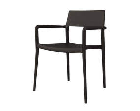 Jedálenská stolička Chicago s podrúčkami, black lacquered ash